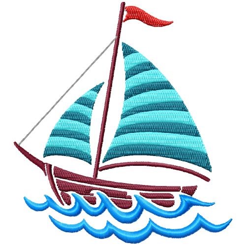 Nautical Ship Machine Embroidery Design