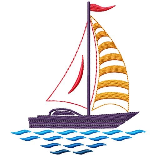Smooth Sailing Machine Embroidery Design