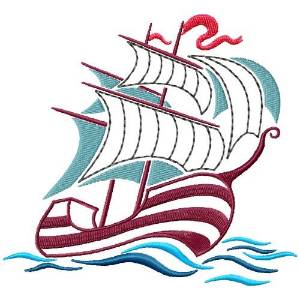 Picture of Plymouth Ship Machine Embroidery Design