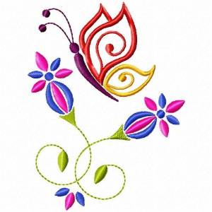 Picture of Swirling Butterfly Machine Embroidery Design