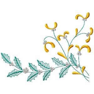 Picture of Holly Branch Machine Embroidery Design