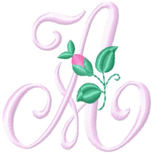 Rose Monogram A Machine Embroidery Design