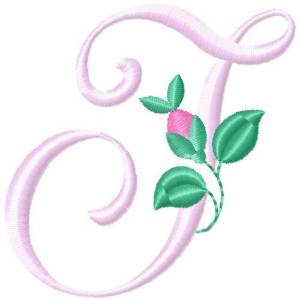 Picture of Rose Monogram J Machine Embroidery Design