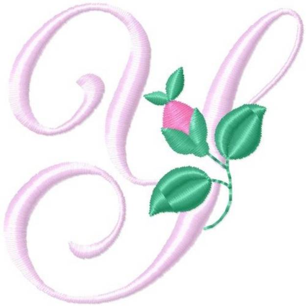 Picture of Rose Monogram Y Machine Embroidery Design