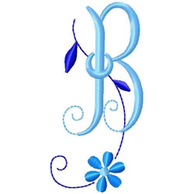 Picture of Flower Monogram B Machine Embroidery Design