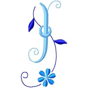 Picture of Flower Monogram I Machine Embroidery Design