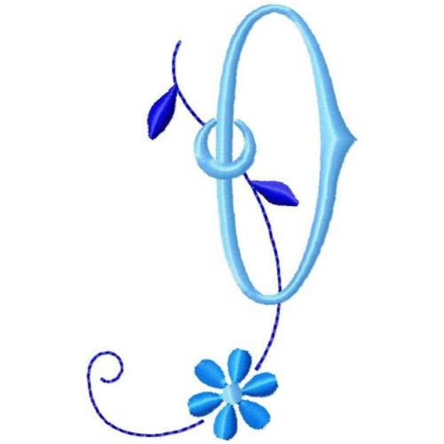 Picture of Flower Monogram O Machine Embroidery Design