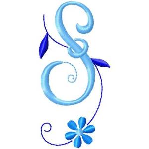 Picture of Flower Monogram S Machine Embroidery Design