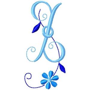 Picture of Flower Monogram Z Machine Embroidery Design