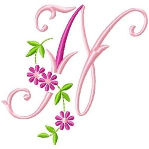 Picture of Daisy Monogram N Machine Embroidery Design