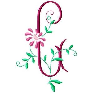 Picture of Monogram Floral G Machine Embroidery Design