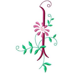 Picture of Monogram Floral I Machine Embroidery Design