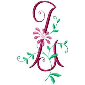Picture of Monogram Floral Z Machine Embroidery Design