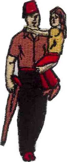 Picture of Shriner With Child Machine Embroidery Design