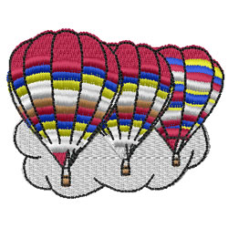 3 Balloons Machine Embroidery Design