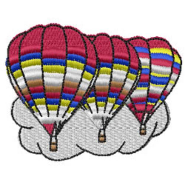 Picture of 3 Balloons Machine Embroidery Design