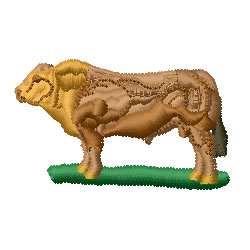 Bull Machine Embroidery Design