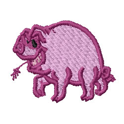 Cool Pig Machine Embroidery Design