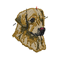 Dog Head Machine Embroidery Design