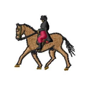 Picture of Horse Riding Machine Embroidery Design