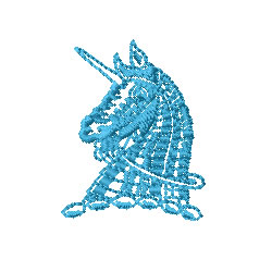 Unicorn Head Machine Embroidery Design