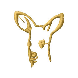 Deer Head Outline Machine Embroidery Design
