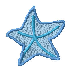 Star Fish Machine Embroidery Design