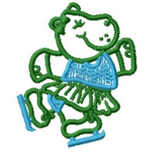 Picture of Hippo Skating Machine Embroidery Design