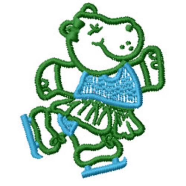 Picture of Hippo Skating Machine Embroidery Design