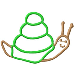 Snail Outline Machine Embroidery Design