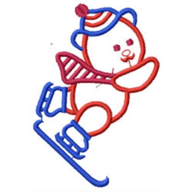 Picture of Teddy Bear OUtline Machine Embroidery Design