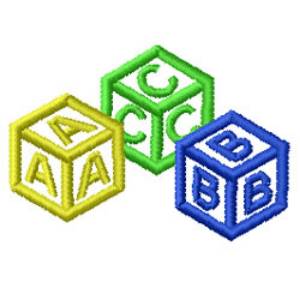 Picture of Alphabet Blocks Machine Embroidery Design