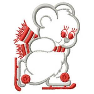 Picture of Skating Mouse Machine Embroidery Design