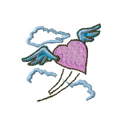 Heart Wing Machine Embroidery Design