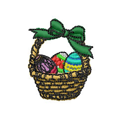 Easter Basket Machine Embroidery Design
