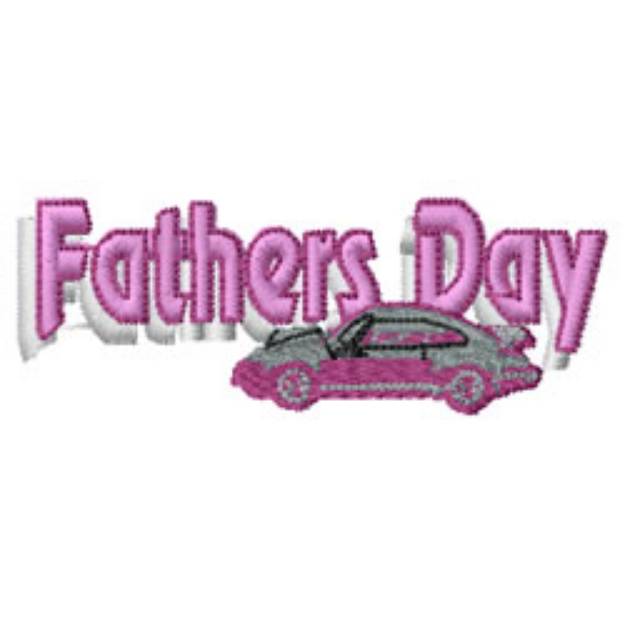 Picture of Car Fathers Day Machine Embroidery Design
