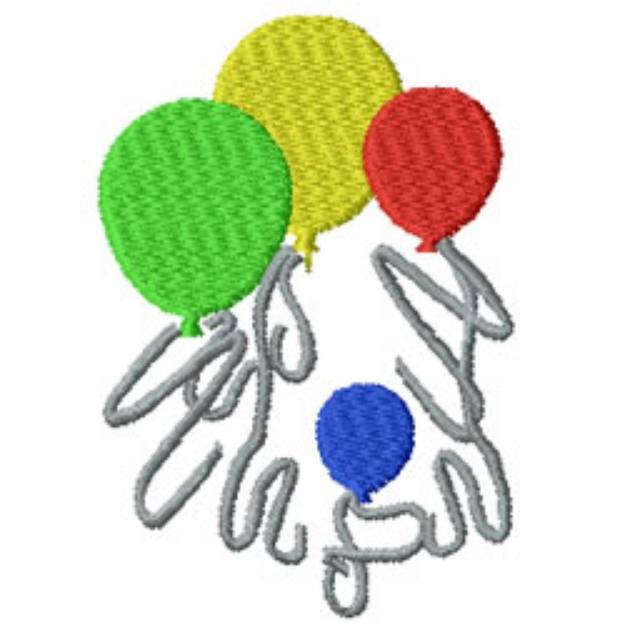 Picture of Balloons Machine Embroidery Design