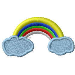 Rainbow Machine Embroidery Design