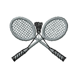 Badminton Gear Machine Embroidery Design
