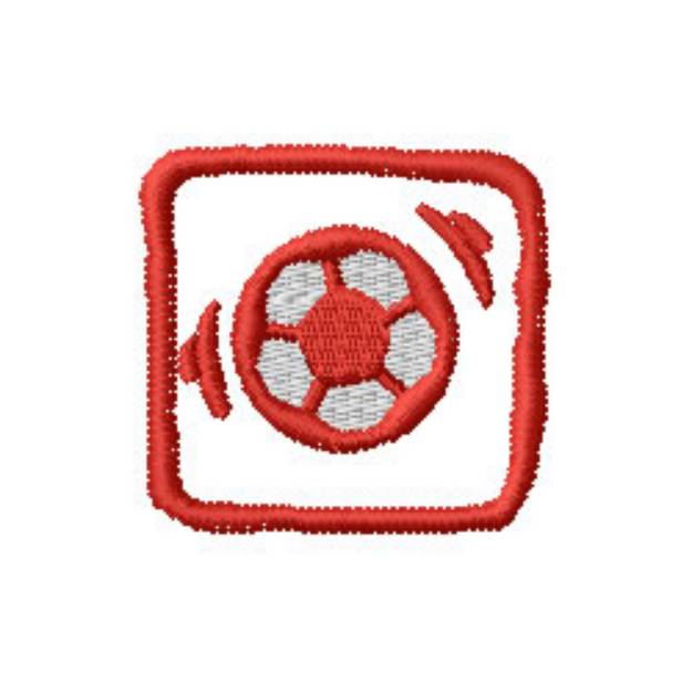 Picture of Square Soccer Machine Embroidery Design