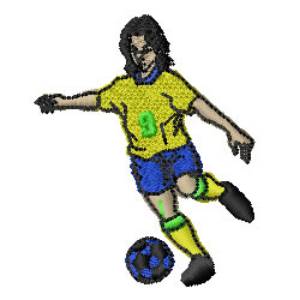 Picture of Soccer Kid Machine Embroidery Design