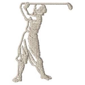 Picture of Lady Golfer Machine Embroidery Design