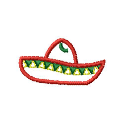 Sombrero Machine Embroidery Design