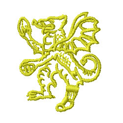 Dragon Outline Machine Embroidery Design