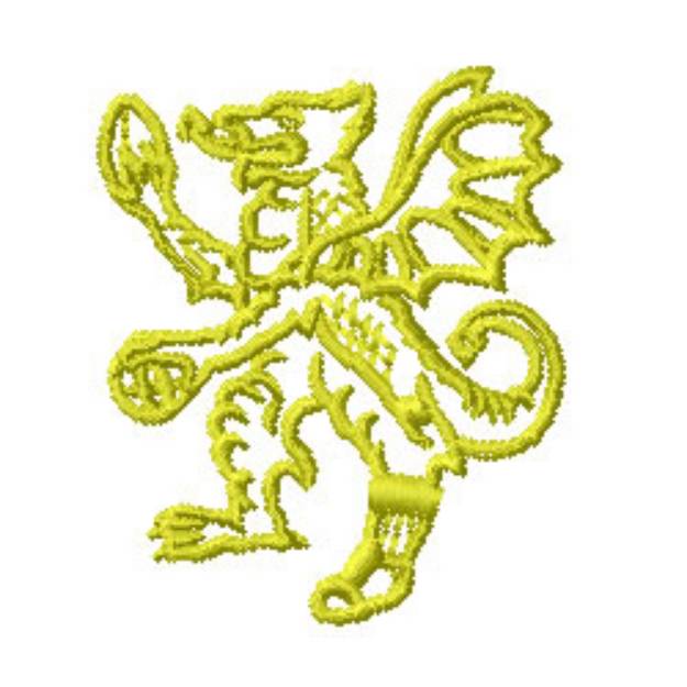 Picture of Dragon Outline Machine Embroidery Design