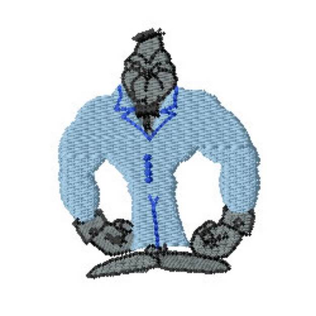 Picture of Gorilla In Clothes Machine Embroidery Design