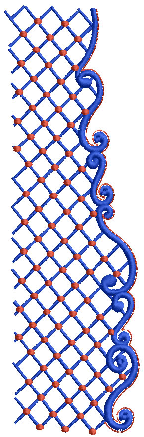 Swirl Border Machine Embroidery Design