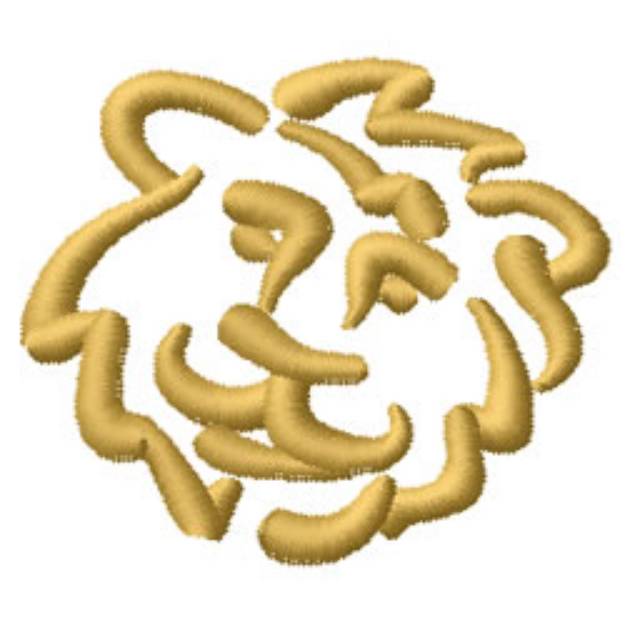 Picture of Lion Head Outline Machine Embroidery Design