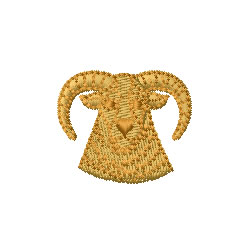 Sheep Head Machine Embroidery Design