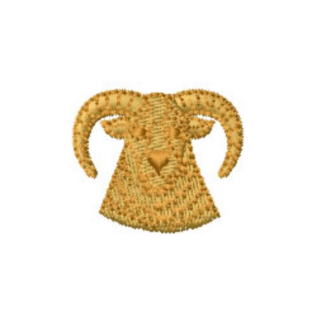 Picture of Sheep Head Machine Embroidery Design